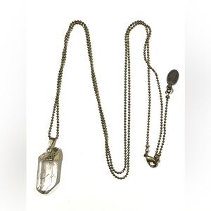 Michal Negrin Quartz Crystal Pendant Long Necklace